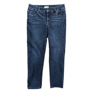 Lane Bryant High Rise Straight Jeans Womens Blue Flex Waistband Stretch Size 16